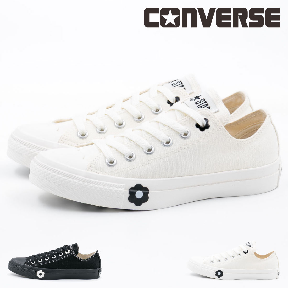 レディース スニーカー オールスター フラワートゥ OX ローカット お花 かわいい シンプル カジュアル