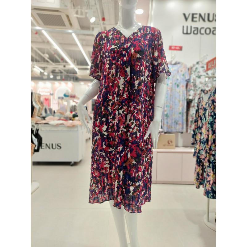 [釜山店] [ワコール]輸入ポリカモフラージュ捺染ワンピース(WGN878W PU) 10,607円