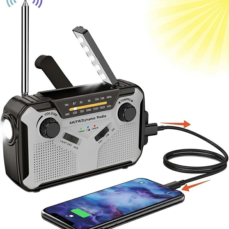 【2枚購入で1oo円OFF】ラジオ 小型 防災 防災ラジオ 多機能 小型ラジオ ソーラー ライト付き 軽量 超軽量 モバイルバッテリー 多機能防災ラジオ 大容量2500mAh 防水性 防災懐中電灯 手