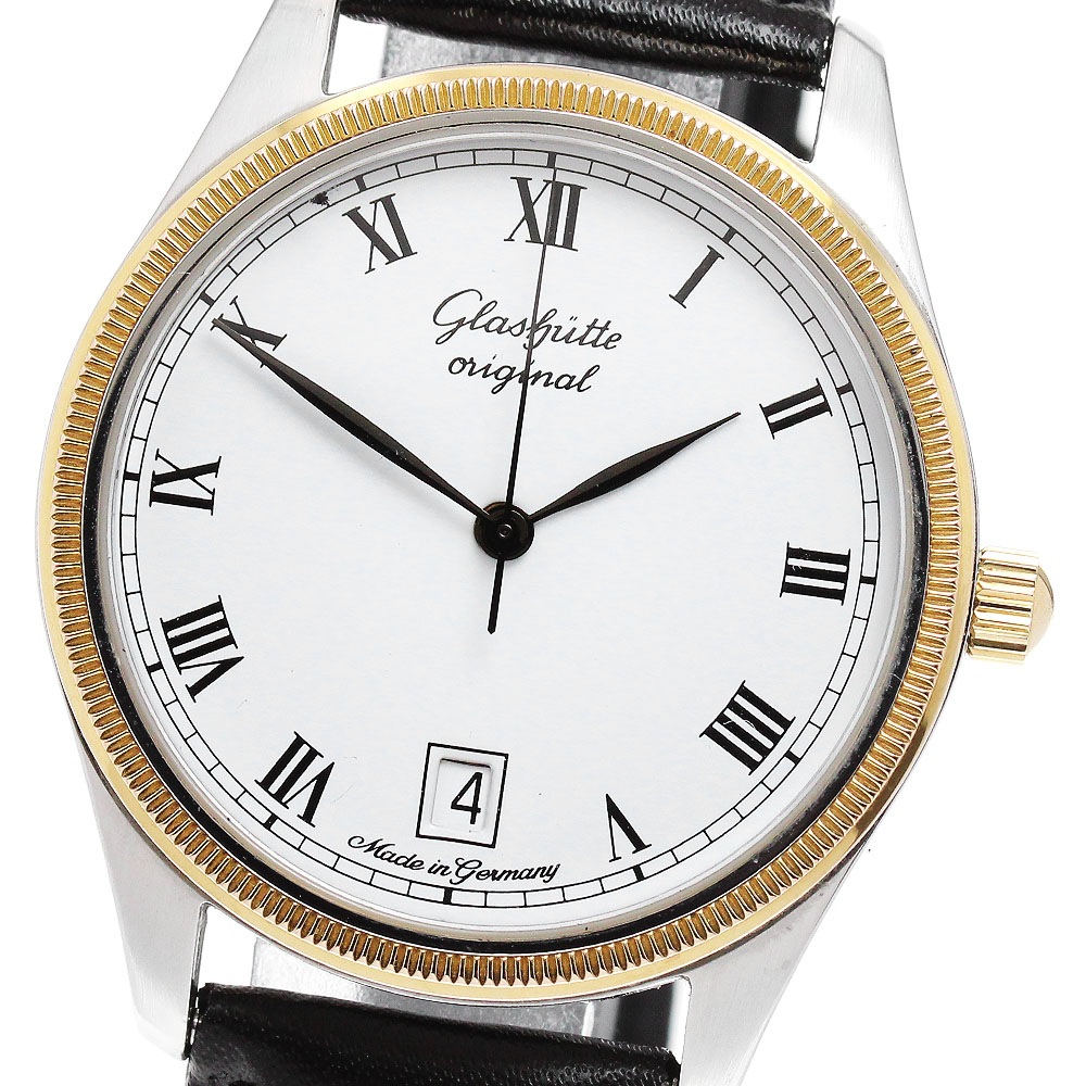 グラスヒュッテ・オリジナル GLASHUTTE ORIGINAL セネタ YGベゼル デイト 手巻き メンズ _845914【中古】