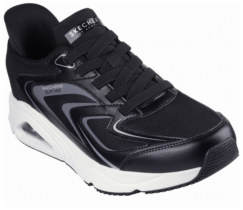 スケッチャーズ SKC-183083-BLK-26.5 メンズ スニーカー TRES-AIR UNO-VISIO スリップインズ カジュアル シューズ（ブラック・サイズ：26.5cm） SKC183