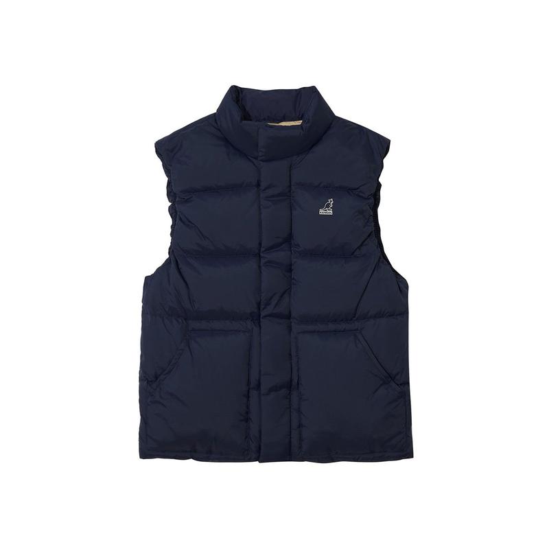 スタンドカラー ダウン パファー ベスト 6141 ダークブルー