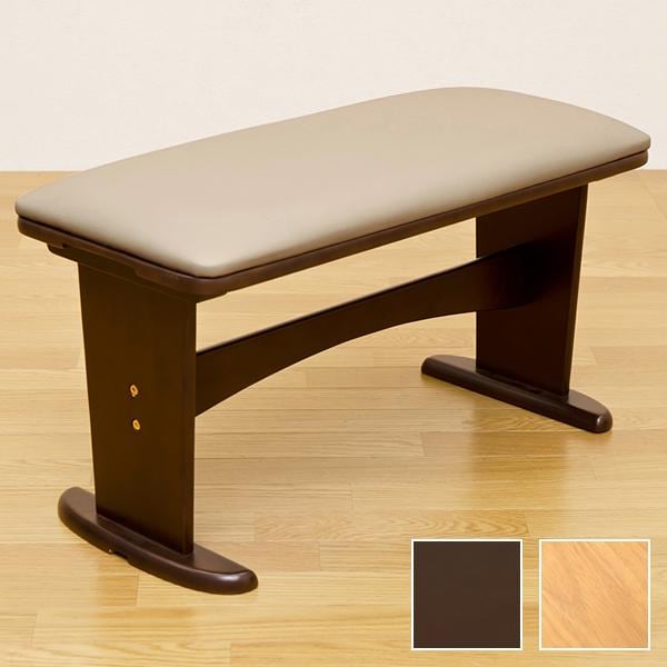 ベンチ ダイニングベンチ 椅子 イス チェアー クッション PVCレザー 天然木 シンプル 家具調 おしゃれ 北欧 インテリア 合わせやすい ナチュラル カントリー