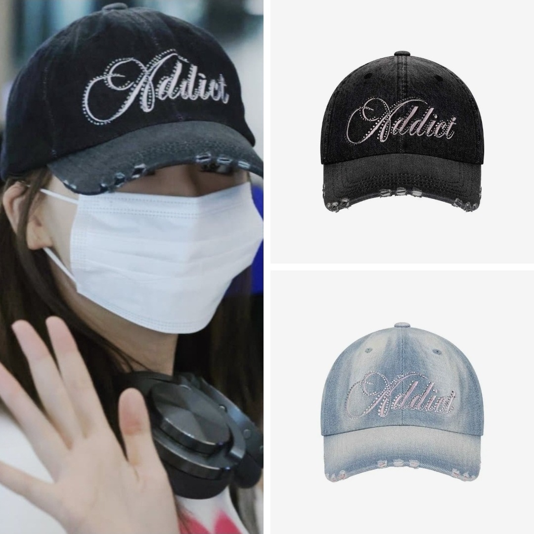 ADDICT CAP (BLACK DENIM) 2色