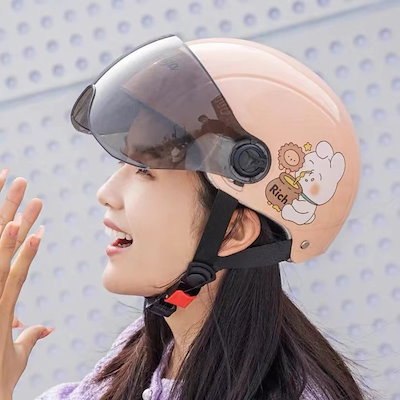 [Qoo10] 電動バイク乗りヘルメットかわいい男女用電 : カー用品