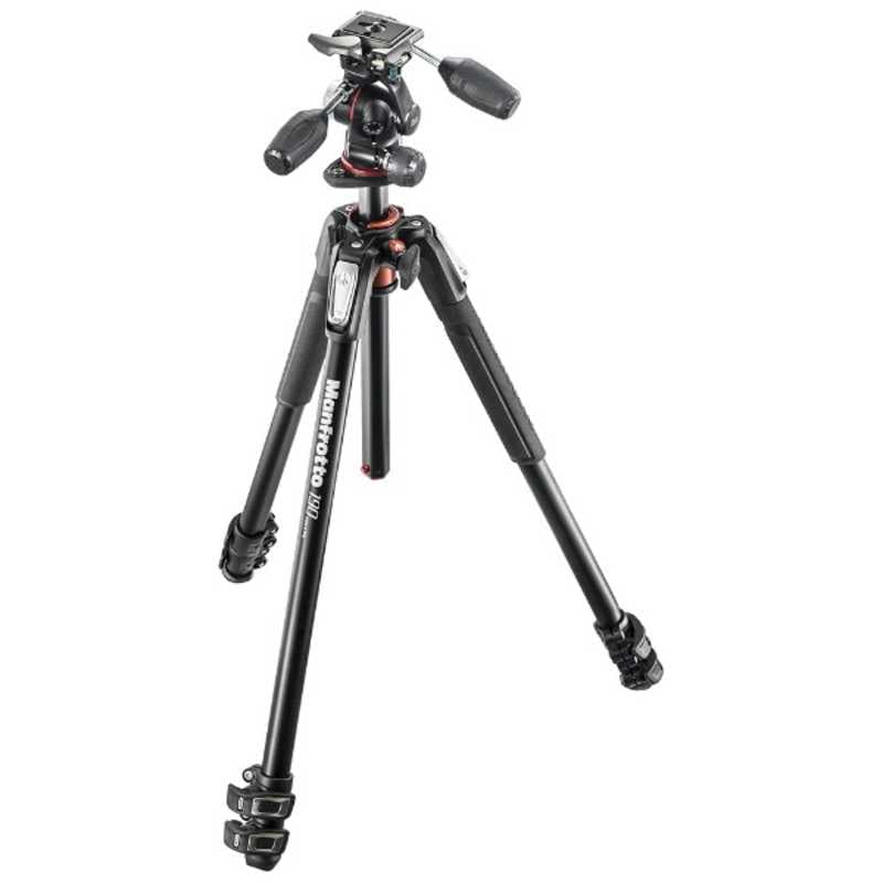 マンフロット　3段三脚190プロアルミニウム三脚3段+RC2付3ウェイ雲台キット　MK190XPRO3‐3W