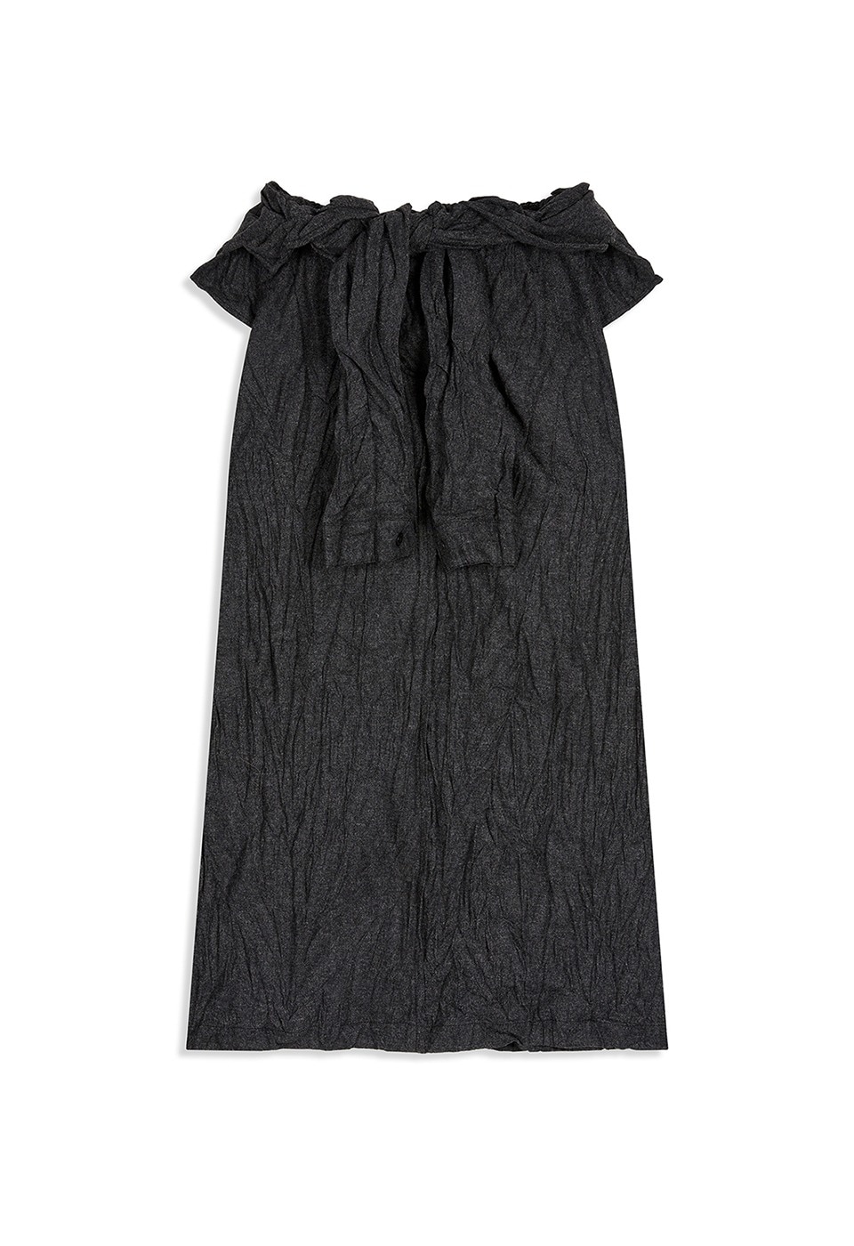 【OPEN Yy】 25FW CRINKLED SHIRT MAXI SKIRT : CHARCOAL