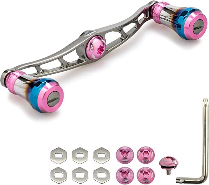 ベイト リール ハンドル 9色 70航空アルミ製 シマノ ダイワ アブガルシア 通用 ベイトリール