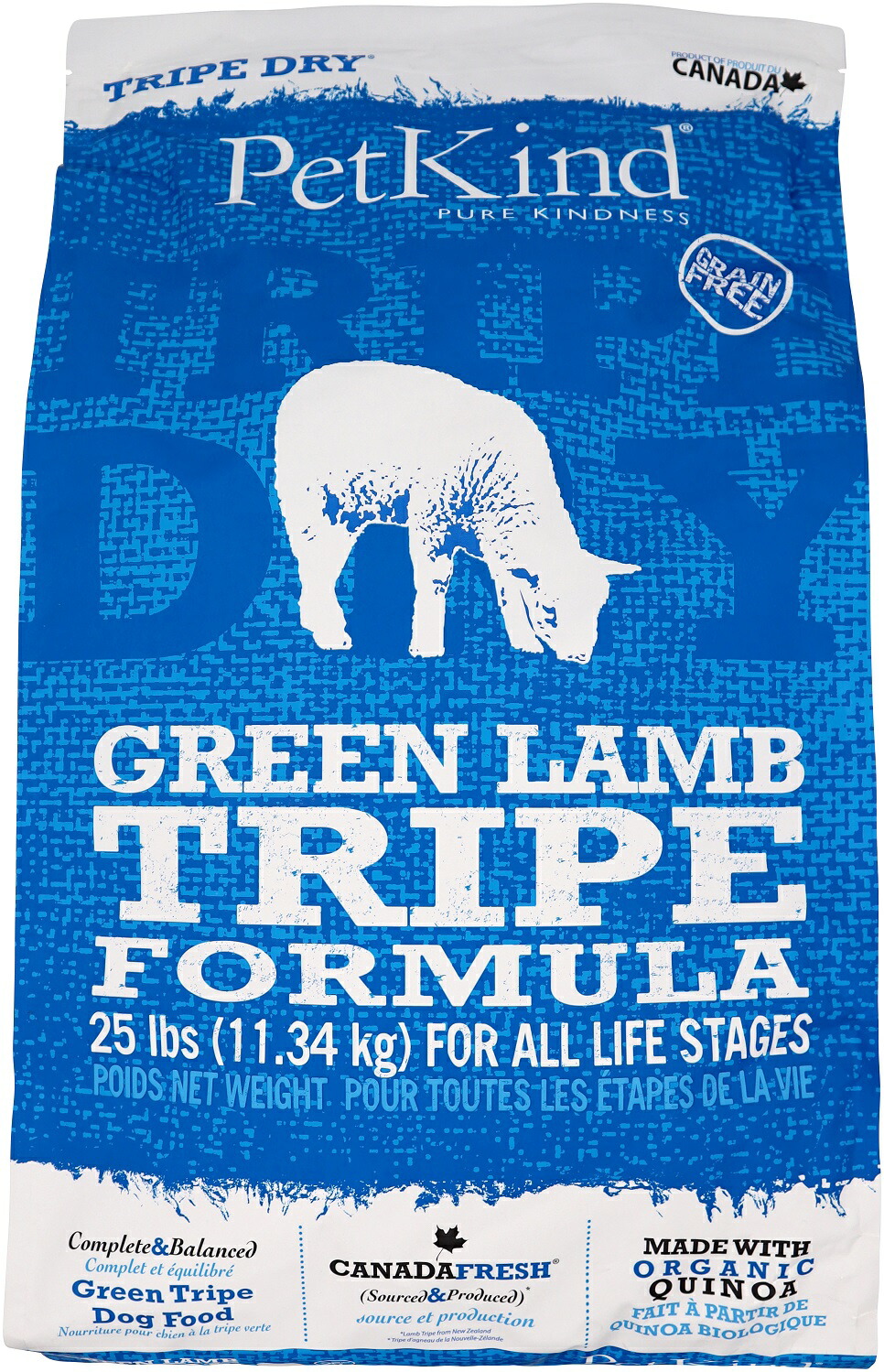 PatKind TripeDry グリーンラムトライプ　11.34kg（ペットカインド）正規品 おやつのプレゼント付き【ドッグフード】ドライフード 犬用