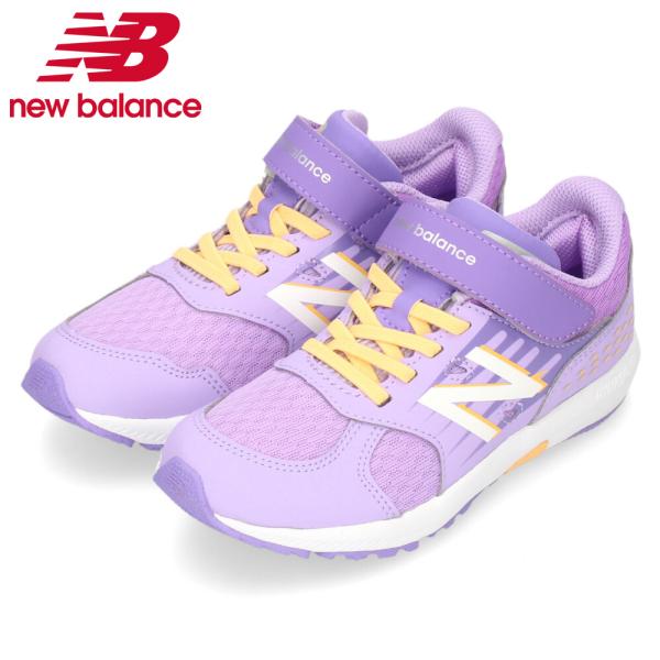 ニューバランス キッズ ジュニア スニーカー NB Hanzo V V3 PXHANV L3 パープル 女の子 ランニング 通学 ランニングシューズ ワイズ M