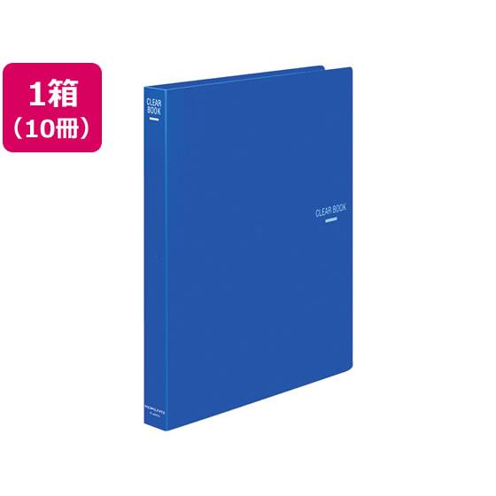 クリヤーブック 差替式 A4タテ 30穴 背幅34mm 青 10冊 コクヨ ﾗ-460B