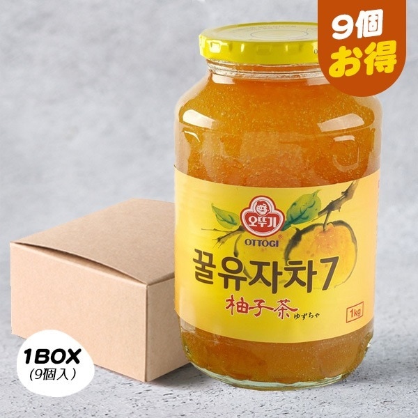 [オットギ] 蜂蜜ゆず茶7 柚子茶 / 1BOX (1kg*9個) 韓国お茶 伝統お茶 健康茶 箱売り