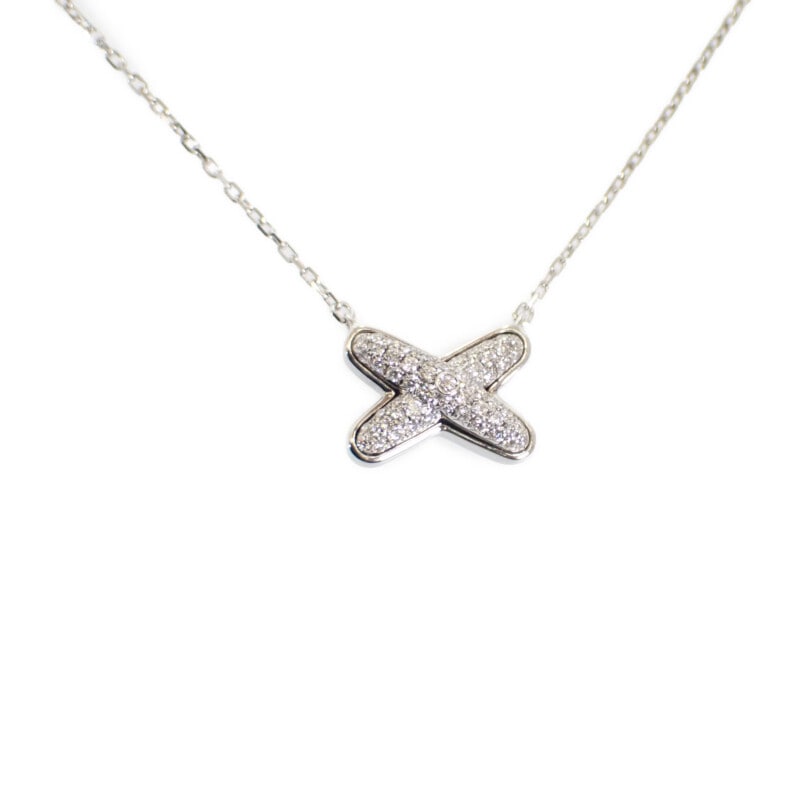 【Aランク】 ジュ ドゥ リアン 083219 ネックレス K18ホワイトゴールド ダイヤモンド レディース【ISEYA】