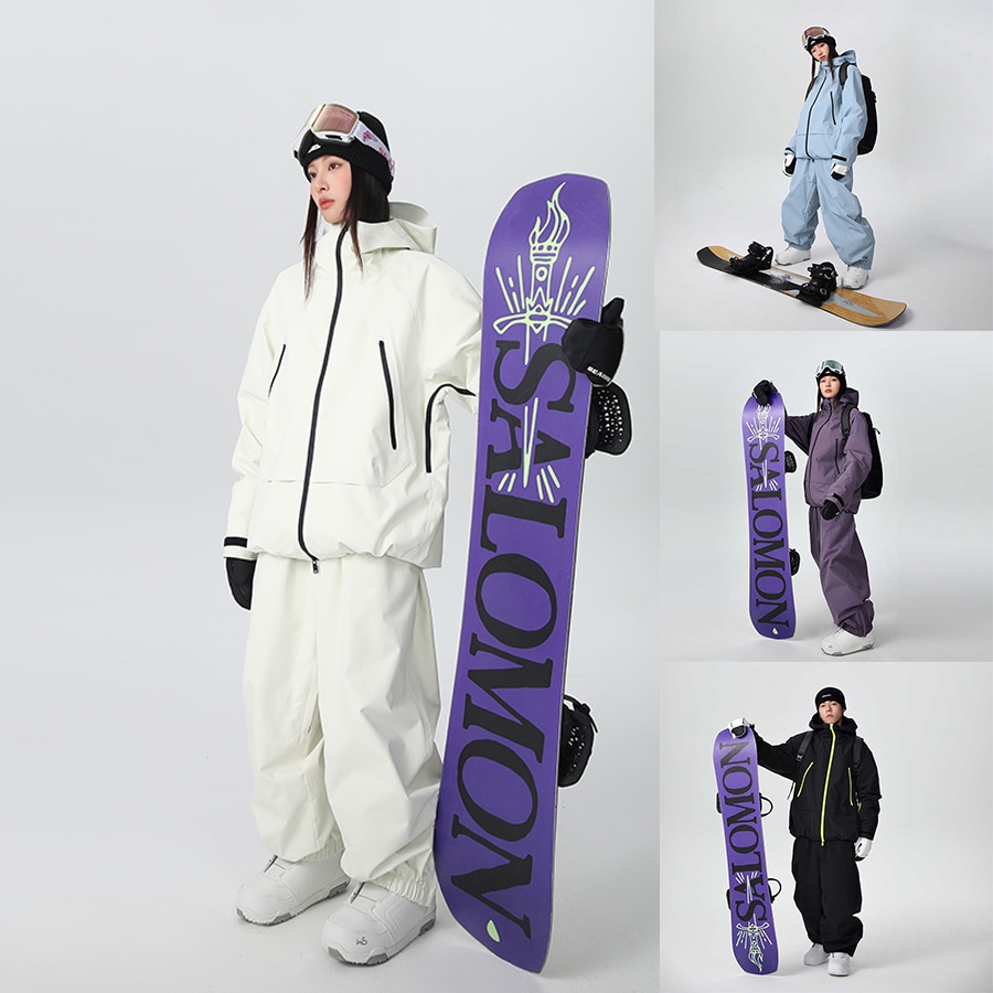 スノーボードウェア 2024 2025 上下セット 3L 防水29000mm レディース メンズ ジャケット アウター パンツ スウェット スノボー スキーウェア スノボウェア 韓国風