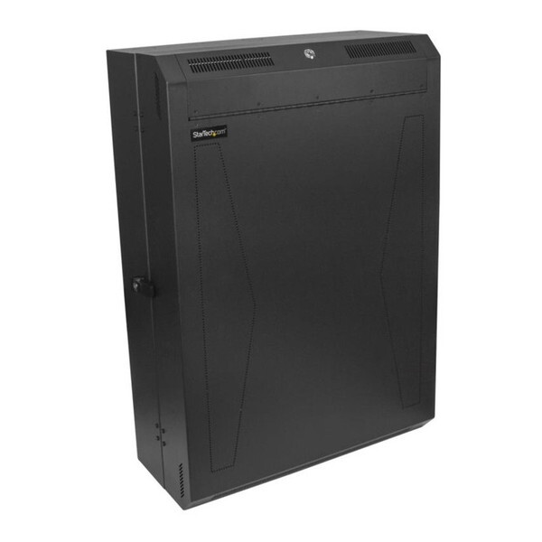 StarTech RK630WALVS 19インチ サーバーラック (省スペース壁掛け縦型タイプ/6U 鍵付きネットワーク キャビネット/耐荷重90kg/奥行き76cm) メーカー直送