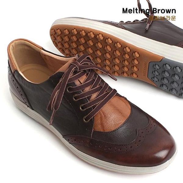 メンズカジュアルシューズ 牛革スニーカー D17