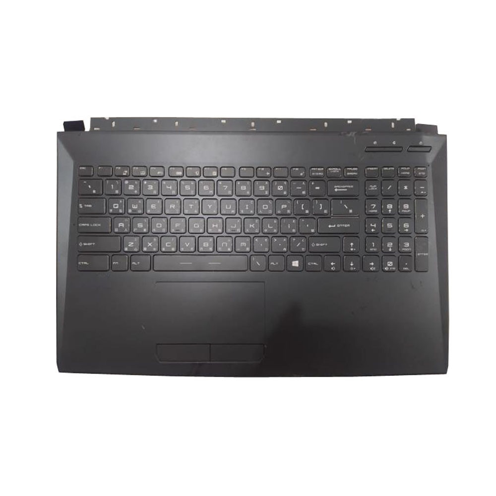 ノートパソコン ブラック パームレスト&US JP バックライトキーボード 互換 MSI GL62 6QC 6QD 6QE 6QF 7QF 7RD 7RDX 7REX