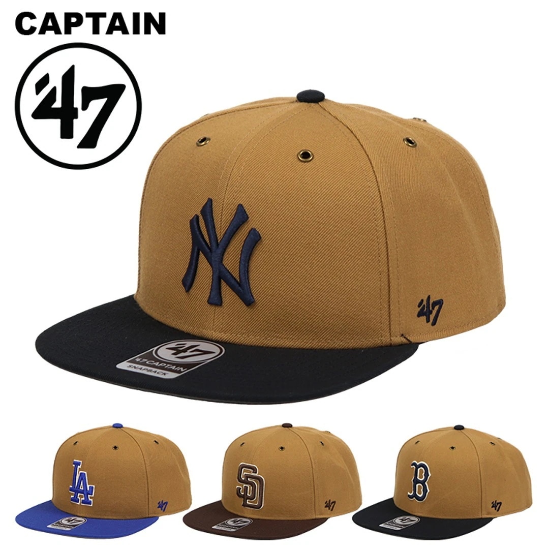 47 キャップ メジャーリーグ MLB メンズ レディース 帽子 ロゴ ブランド ベースボールキャップ キャプテン ワークショップ 男女兼用 スナップバック バイカラー