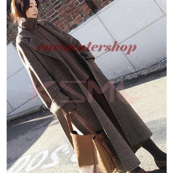 オーバーコート ロングコート レディース ラシャ メルトン チェスターコート チェック柄 大きいサイズ アウター 2020 冬 レディースファッション