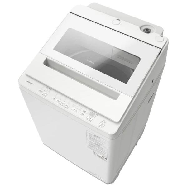 HITACHI 日立 BW-V100K(W) ホワイト 全自動洗濯機 洗濯10.0kg 上開き インバーター ビートウォッシュ