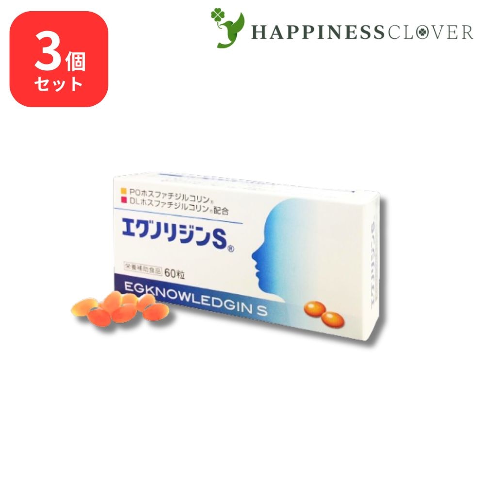 【3個セット】 エグノリジンS 60粒 DL/PO ホスファリジルコリン 大豆 レシチン 卵黄 レシチン 高配合 レシチン含有加工食品 サプリメント 日本製 ドクタープラネッツ