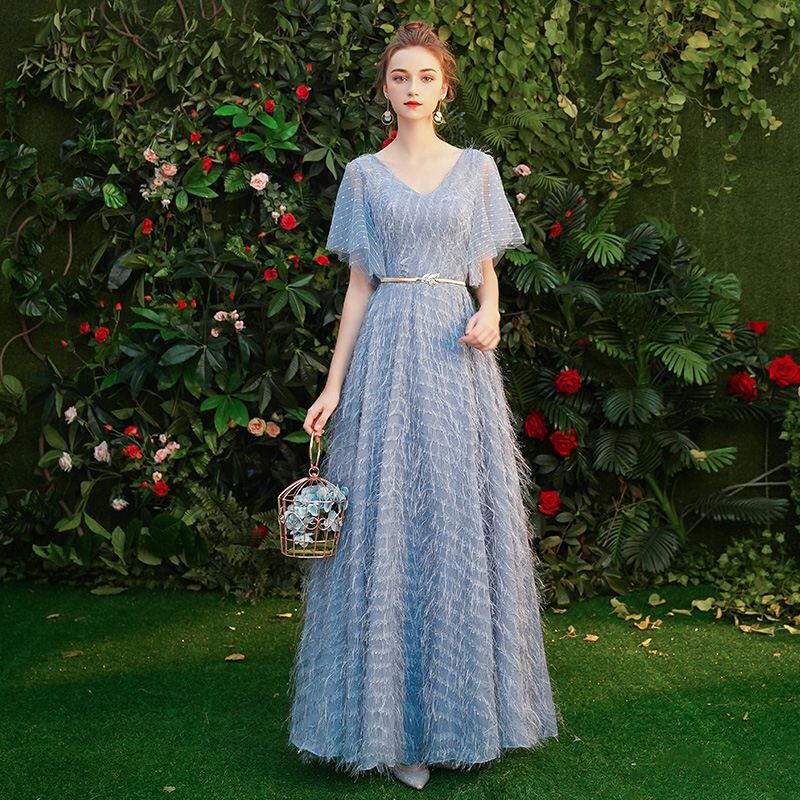 ウェディングドレスドレスワンピースブライズメイドドレス袖ありロングドレス演奏会二次会パーティードレス披露宴結婚式謝会花嫁の介添えドレス 7,122円