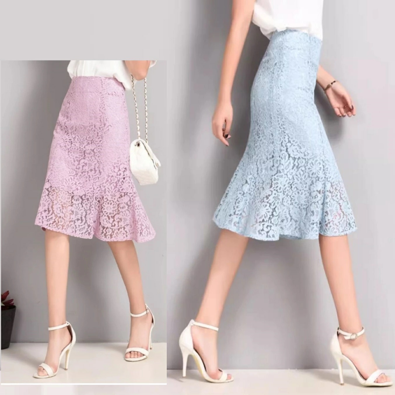 【SNS大人気】レーススカート　タイトスカート 裏地付き スカート レディース スカート ハイウエスト通勤オフィスフォーマルビジネス就活ショート丈普段着 春夏物 レーススカート　ショート丈　ひざ丈　膝