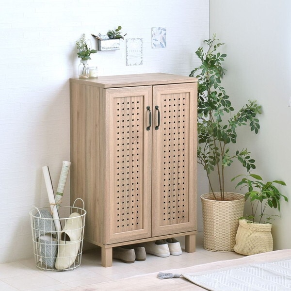 GK95-60 GN グレーナチュラル ジェンカ シューズボックス (60cm幅) メーカー直送