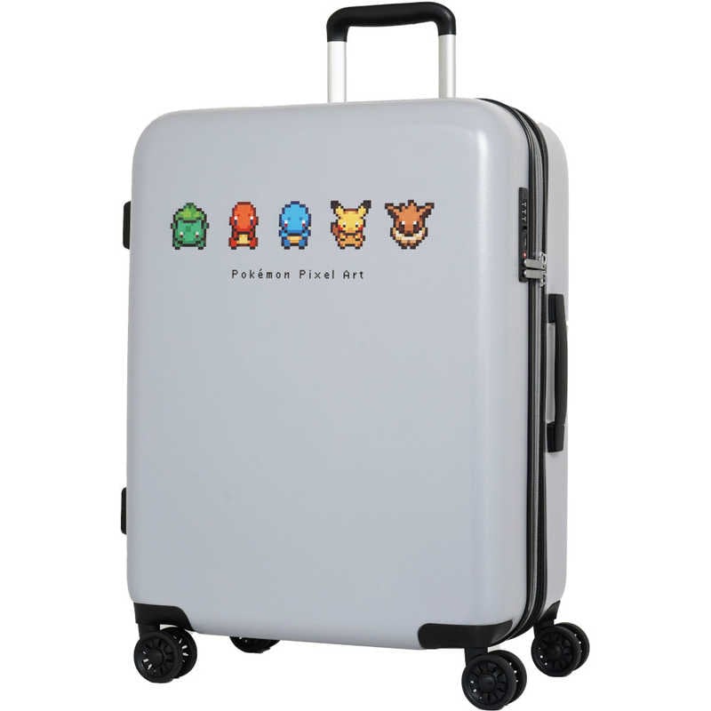 ポケモン　ピクセルアート キャリーケース グレー [TSAロック搭載 /約59(拡張時約68)L /3泊～5泊]　PK-0881-56-GY