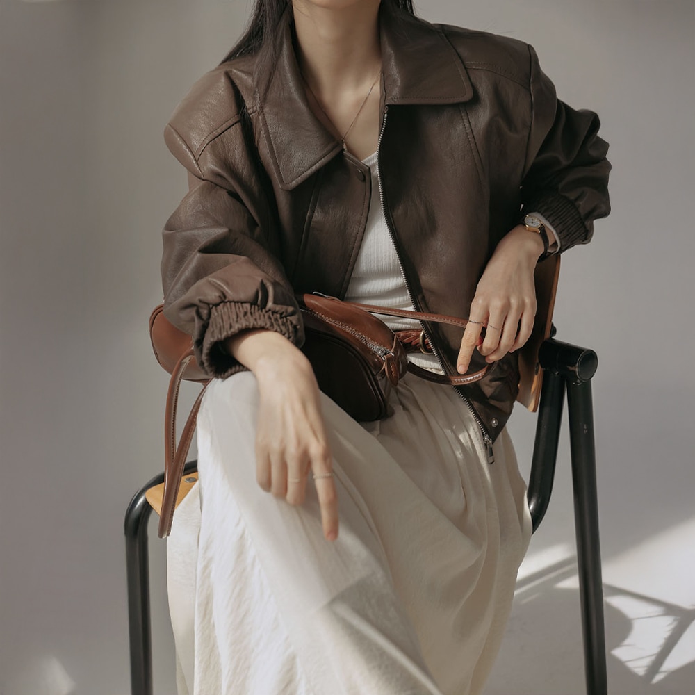 ディエフンカラジップレザージャケット