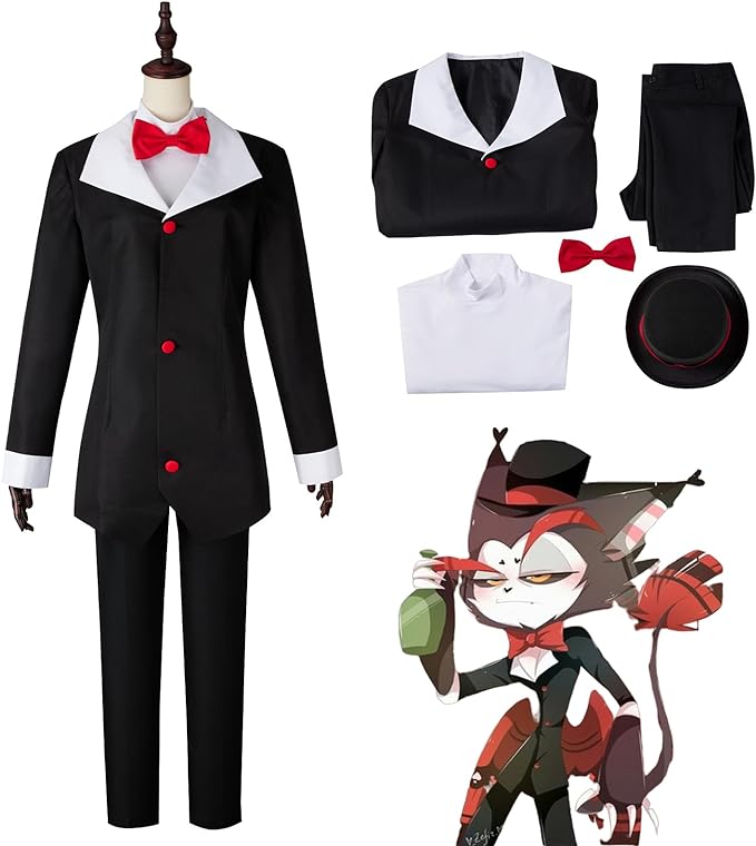 ハズビンホテル コスプレ ハスク コスプレ衣装 5点セット コスプレ服 Husk コスプレ アニメイベント ユニフォーム 制服