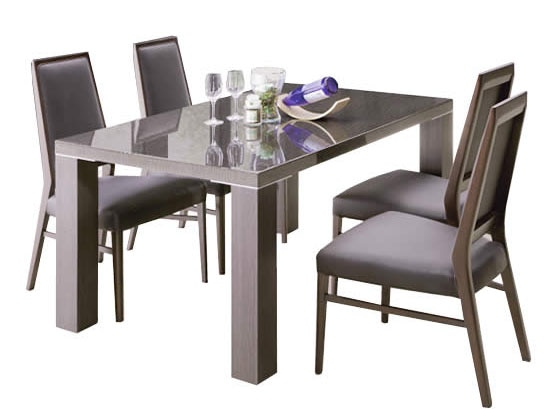 セーヌ2 ダイニング5点セット135テーブル+チェア4脚ダイニングセット 食卓 SEINE2 ダイニングテーブル ダイニングチェア ホワイト PVCレザー 北欧 ハイグロス UV塗装 モダン