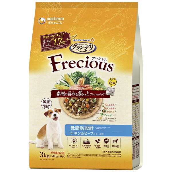 グラン・デリ Frecious アダルト成犬用 低脂肪設計 チキン&ビーフ入り 3kg