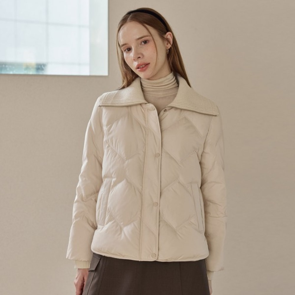 (リアーナニューヨーク) ニットカラーキルティングダックダウンジャンパー RRKPJP710