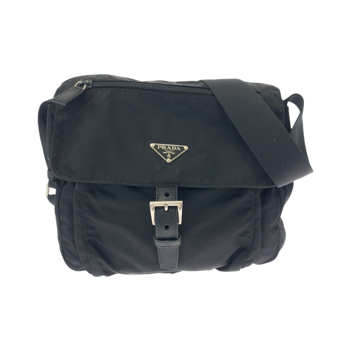 美品 テスート 三角ロゴプレート ブラック 黒 シルバー金具 ナイロン BT8994 ショルダーバッグ ポシェット メンズ 504089 28,340円