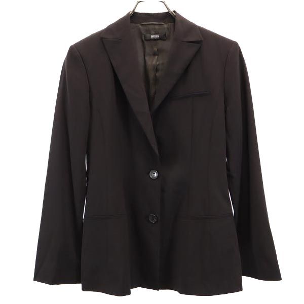 ボスヒューゴボス ウールブレンド テーラードジャケット I 36 ブラウン BOSS HUGO BOSS レディース