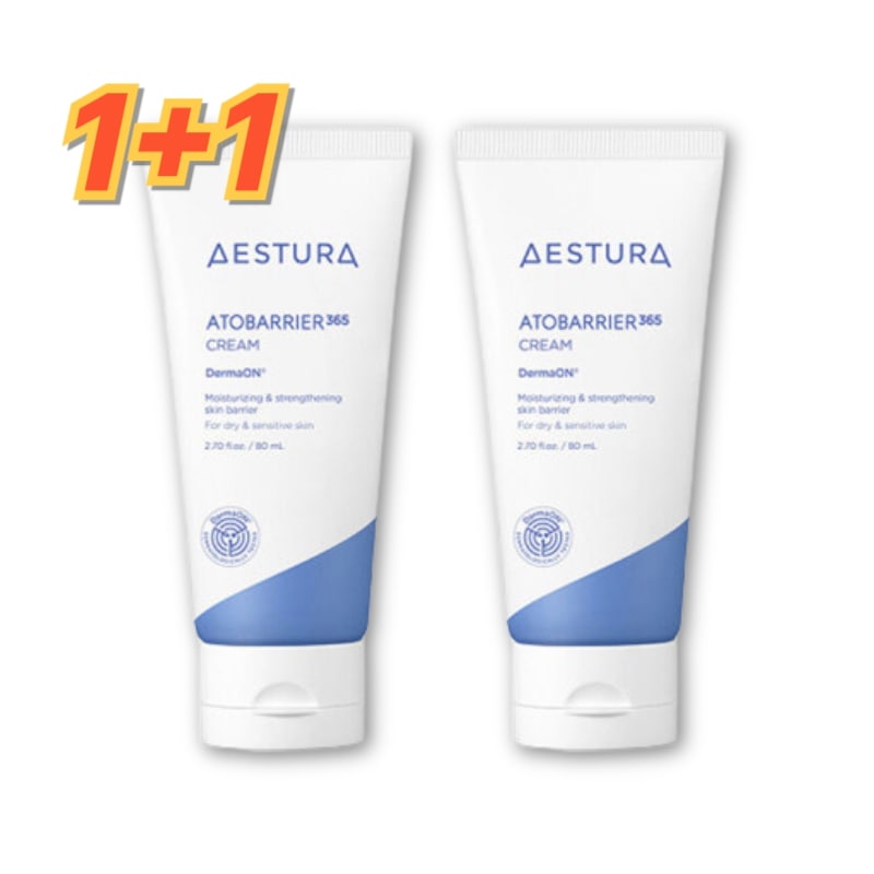 1+1 アトバリア365クリーム, 80ml/セラミドクリーム 低刺激 保湿クリーム 肌を守るクリーム 敏感肌 スキンケア 保湿 フェイスクリーム