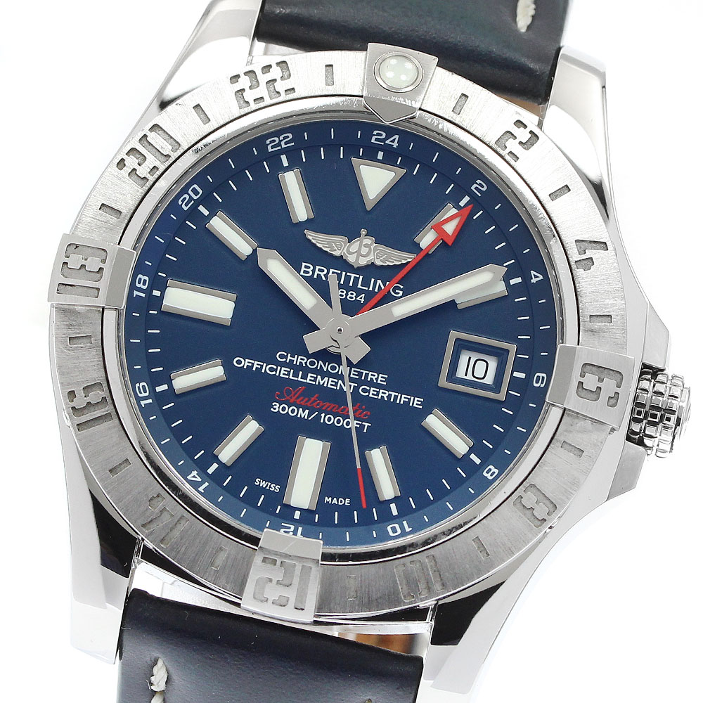 ブライトリング BREITLING A32390 アベンジャーII GMT デイト 自動巻き メンズ 保証書付き_949351【中古】