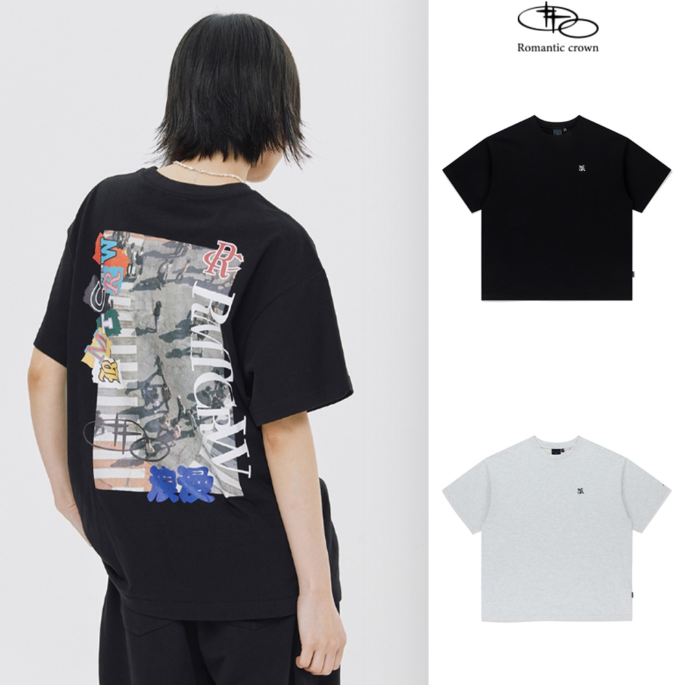 ROMANTIC CROWN】 CROSSWALK LOGO TEE SHIRT Tシャツ・カットソー