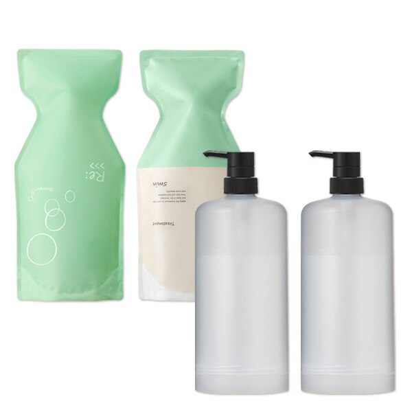 Re:シャンプー 1000mL + トリートメント 1000g カートリッジ付き セット