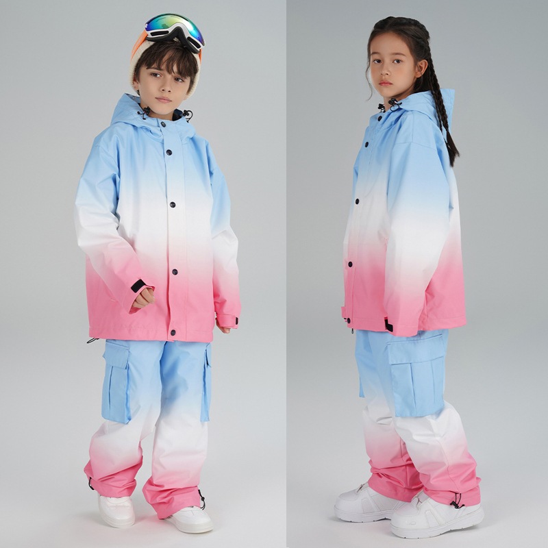 [迅速な出荷] 子供 スノーボード ウェア キッズ スキー ウェア スノーパンツ スノーボードウェア 上下セット 撥水 防風 保温 雪遊び 中綿 男女兼用
