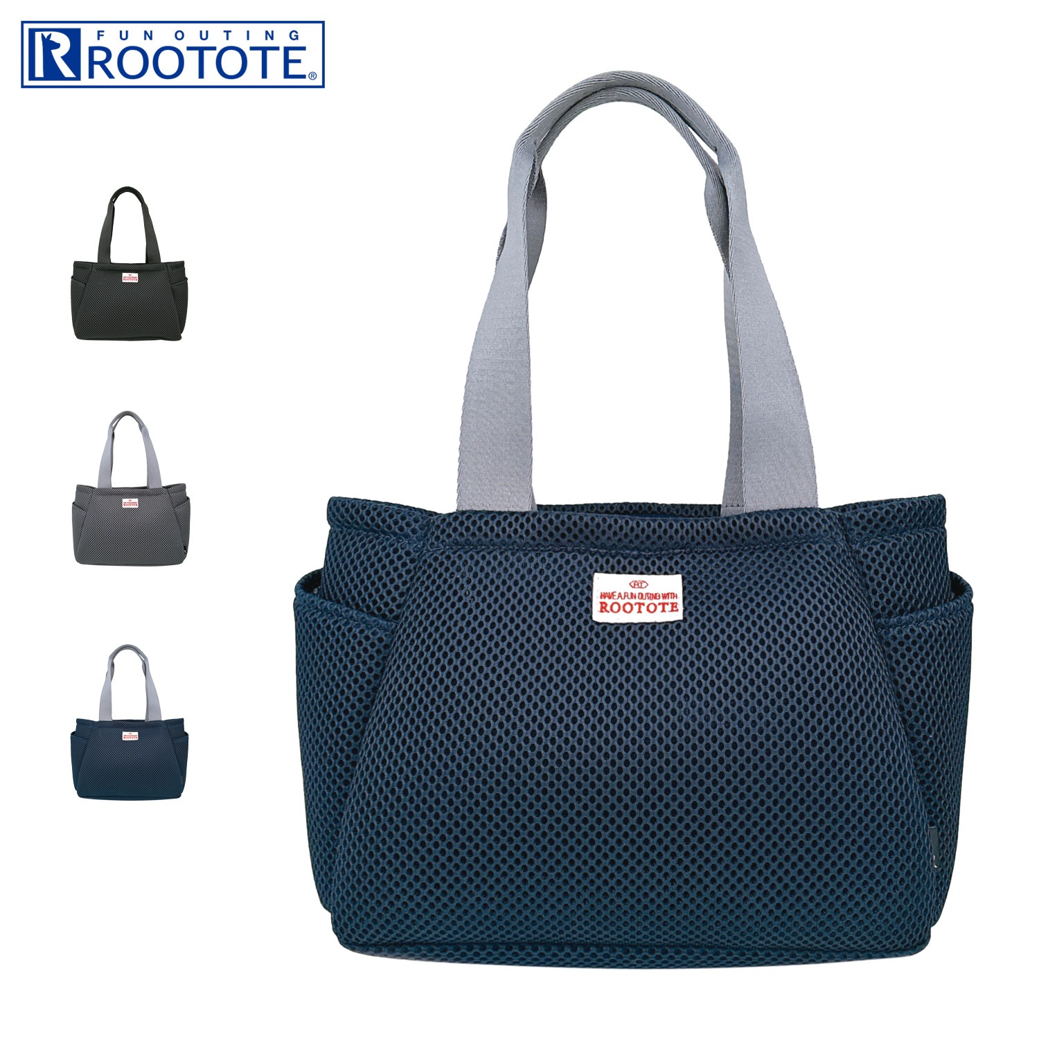 トートバッグ SN.デリ.パルーティ.wafer-A メンズ レディース 軽量 ブラック グレー ネイビー 黒 3672