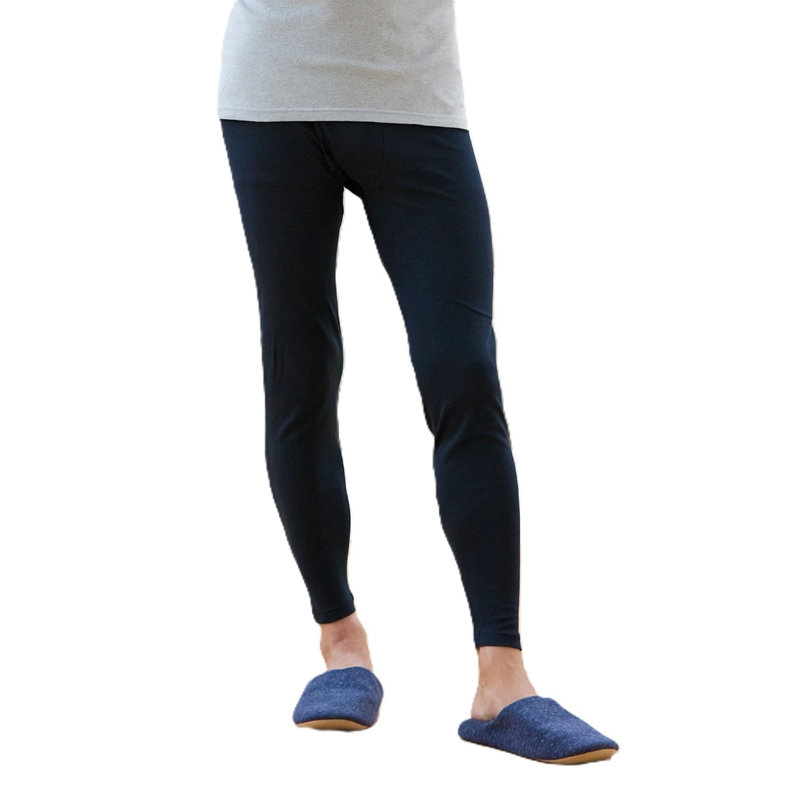 [着る岩盤浴ＢＳファイン] メンズ片袋プレーンタイツ お腹 太もも 温める 下半身を冷えからまもる 蒸れない メンズ 日本製 BN1153 ブラック Mサイズ