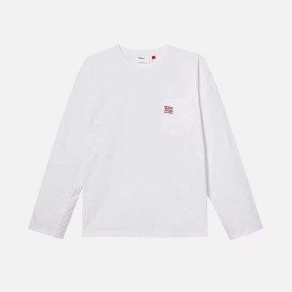 長袖Tシャツ VQA W241001LTL21-WHT メンズフラッグポケット長袖Tシャツ