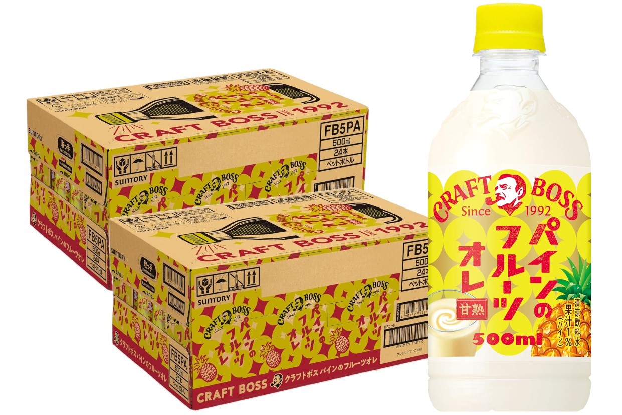【送料無料】サントリー クラフトボス パインのフルーツオレ 500ml×2ケース/48本