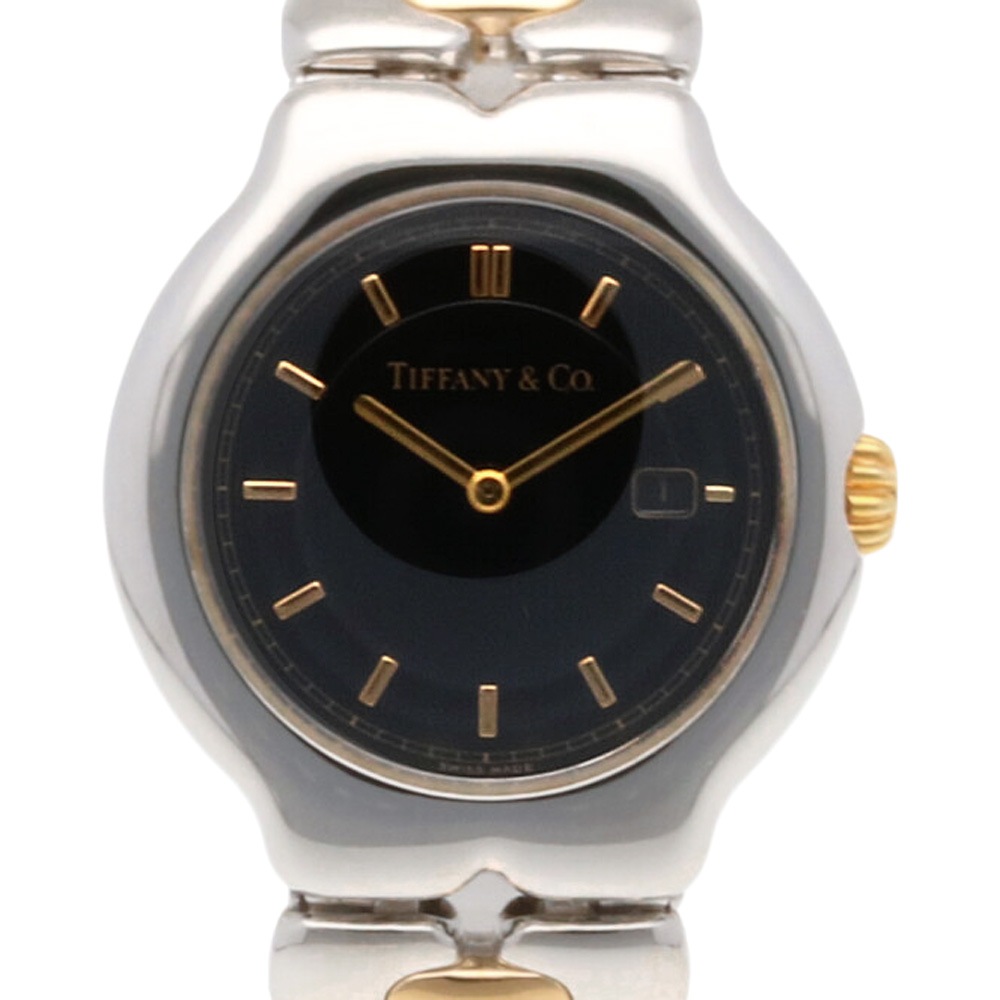 ティファニー ティソロ 腕時計 ステンレススチール M0112 クオーツ 1年保証 TIFFANY&Co. 中古 美品