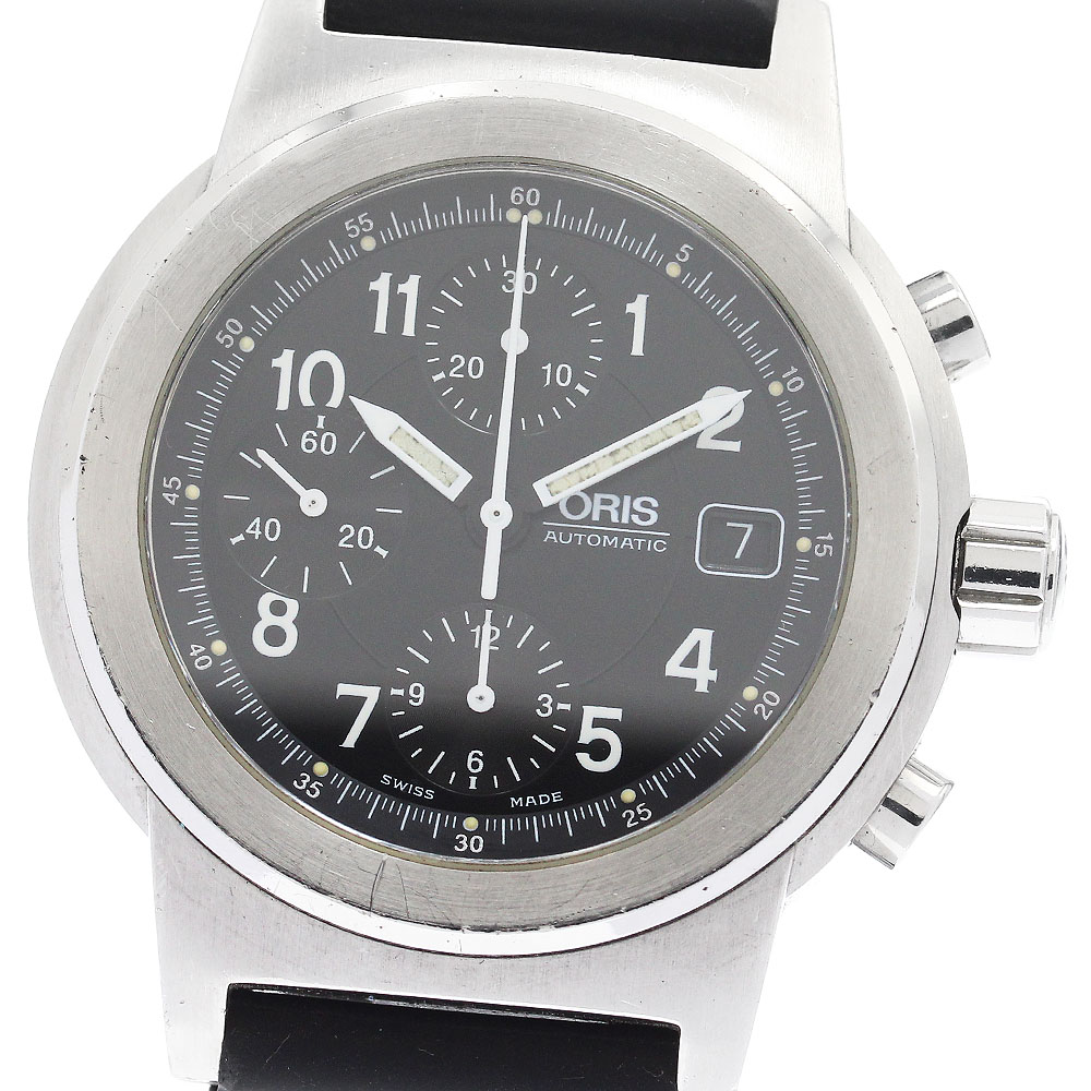 オリス ORIS 7511 ビッグクラウン デイト クロノグラフ 自動巻き メンズ _922728【中古】