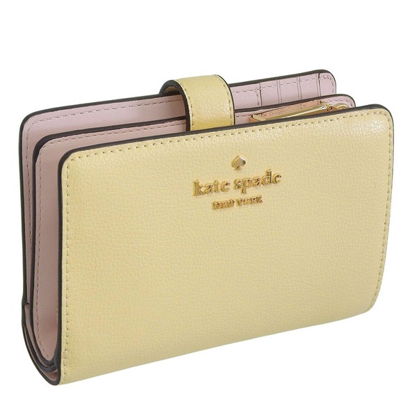 ケイトスペード 財布 レディース 二つ折り財布 アウトレット レザー イエロー med combifld wallets KN751-700 KATE SPADE
