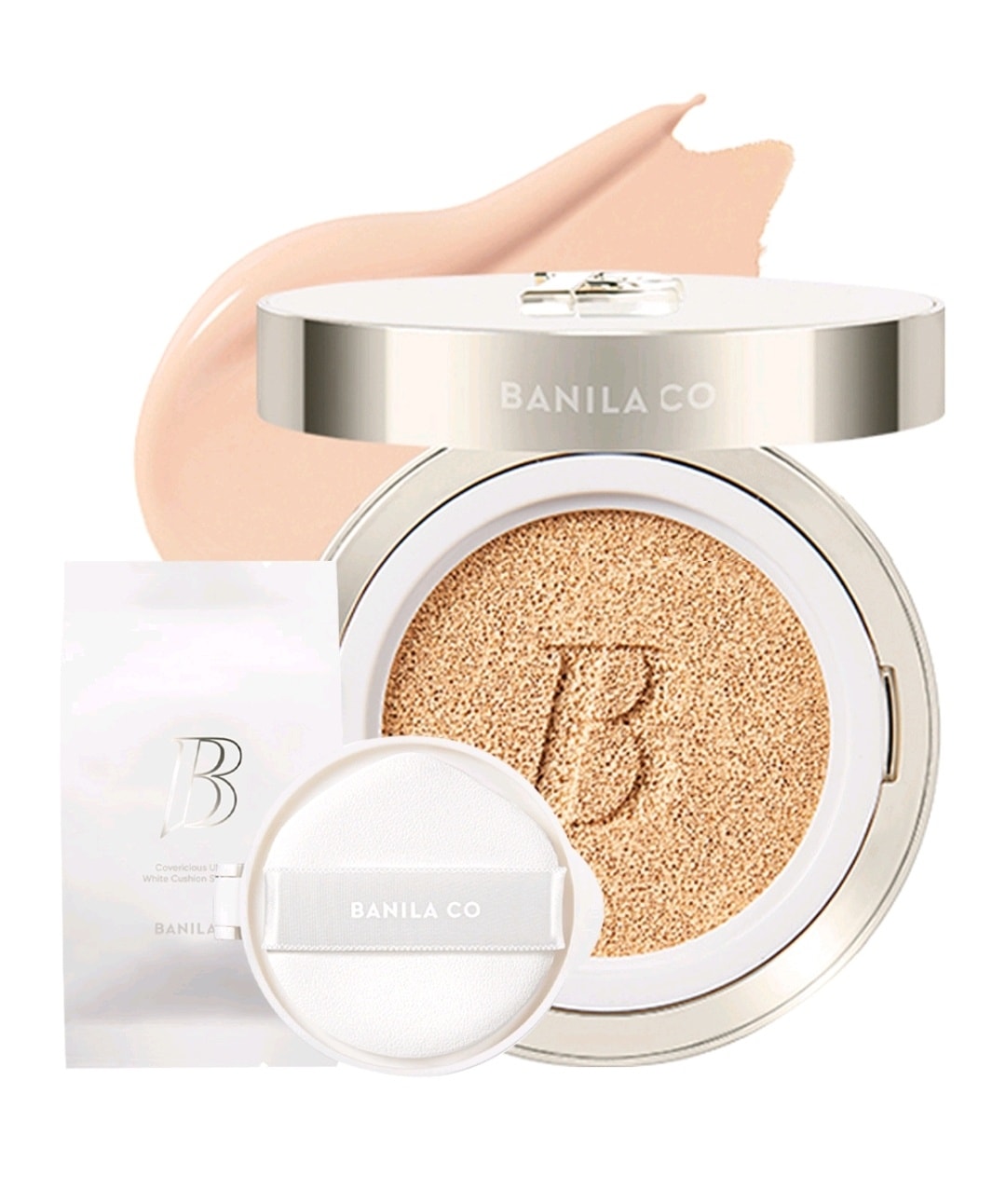 カバーリシャス アルティメット ホワイト クッション ファンデーション 14g + 詰め替え 14gセット, 21 アイボリー, 1個