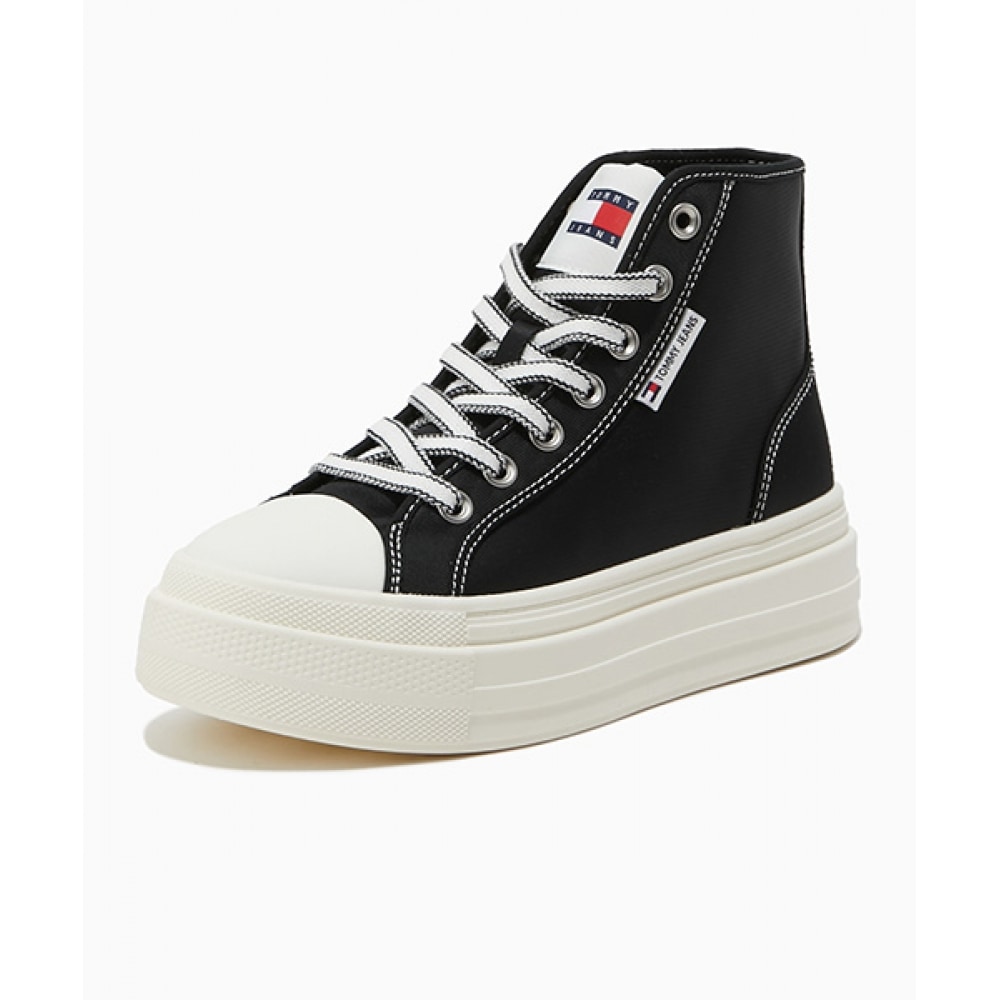 トミージーンズフォックスドメニカプラットフォームスニーカー-ブラック (T52F0ARS130JT1BDS)